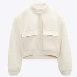 [SOLD] Maxi Pocket Bomber - Zara - Ecru - Size XS